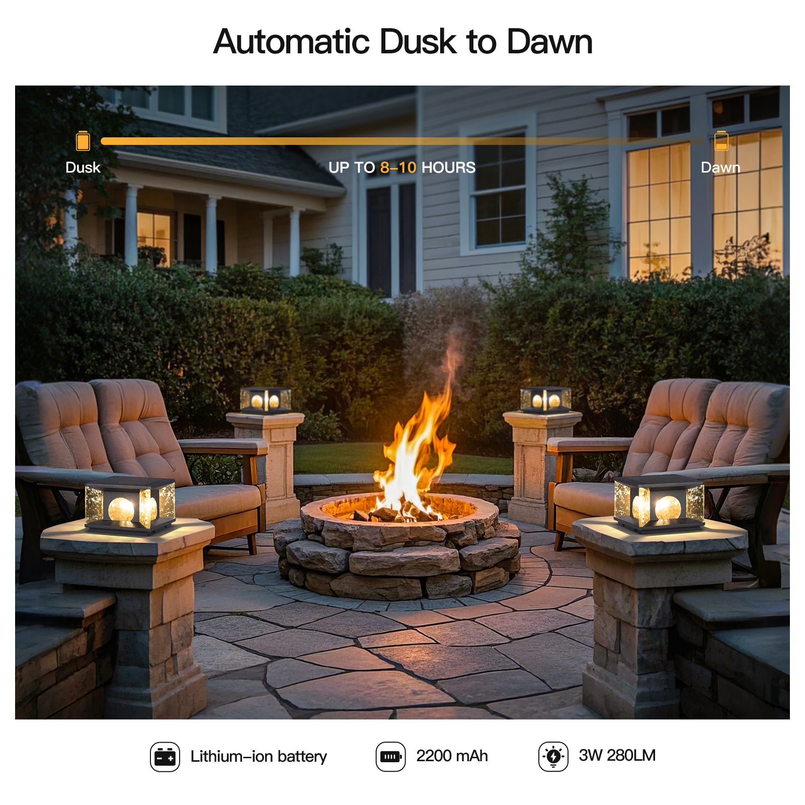 RIRZ LUCENT | Modern Solar Glass Post Light