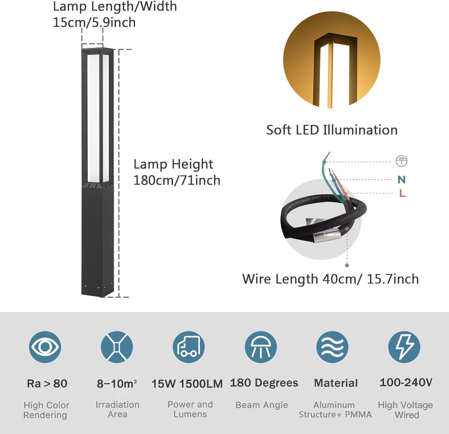 RIRZ PILLAR | Modern Architectural Bollard Light