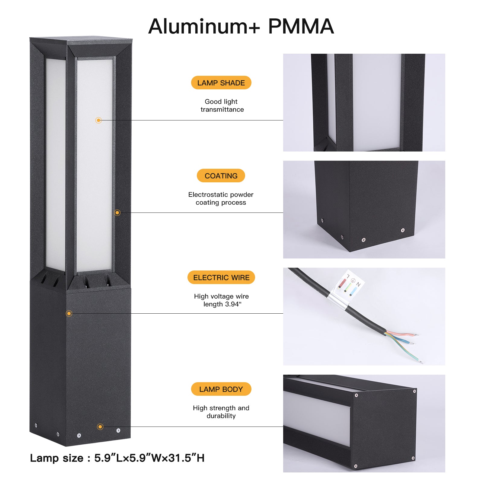 RIRZ PILLAR | Modern Architectural Bollard Light