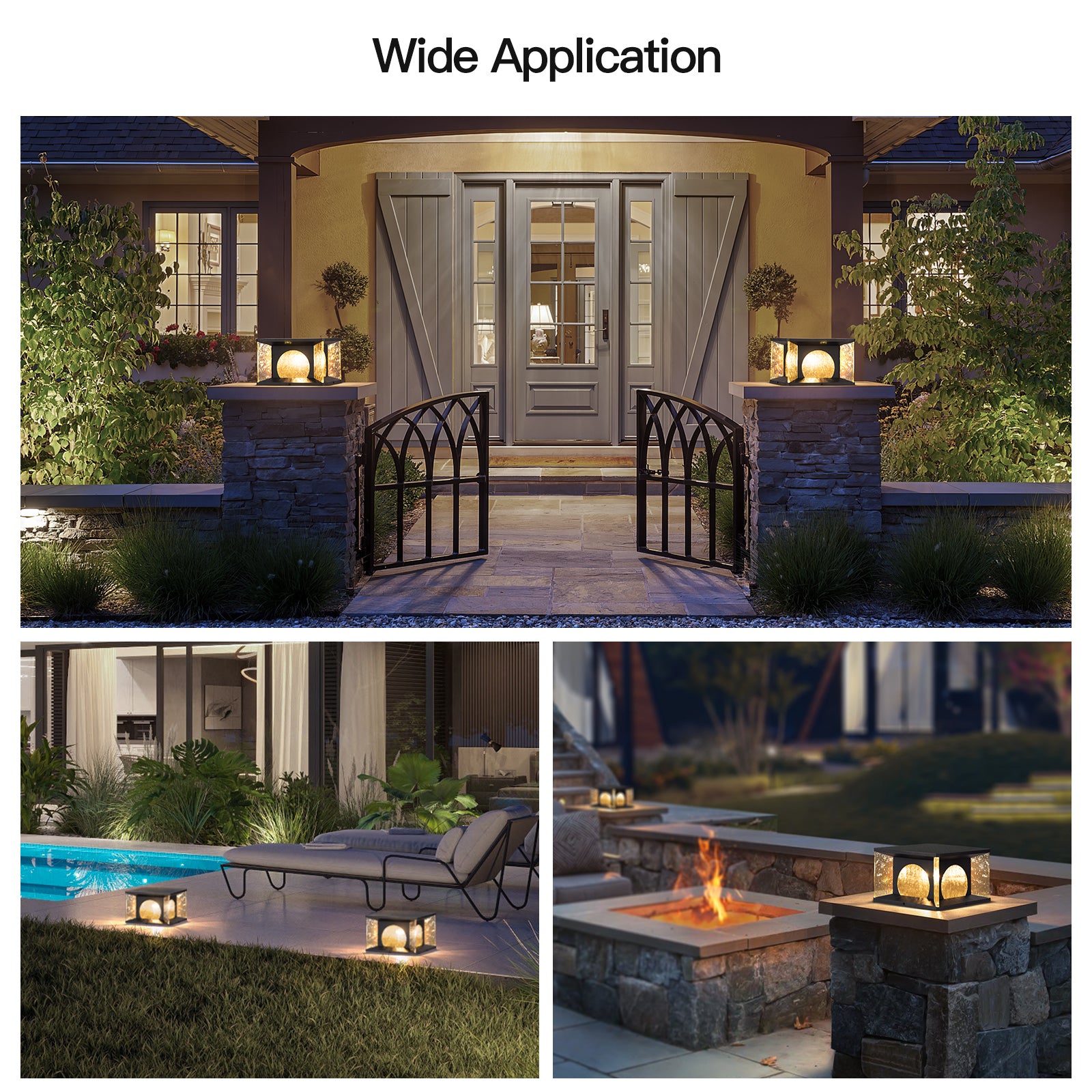 RIRZ LUCENT | Modern Solar Glass Post Light