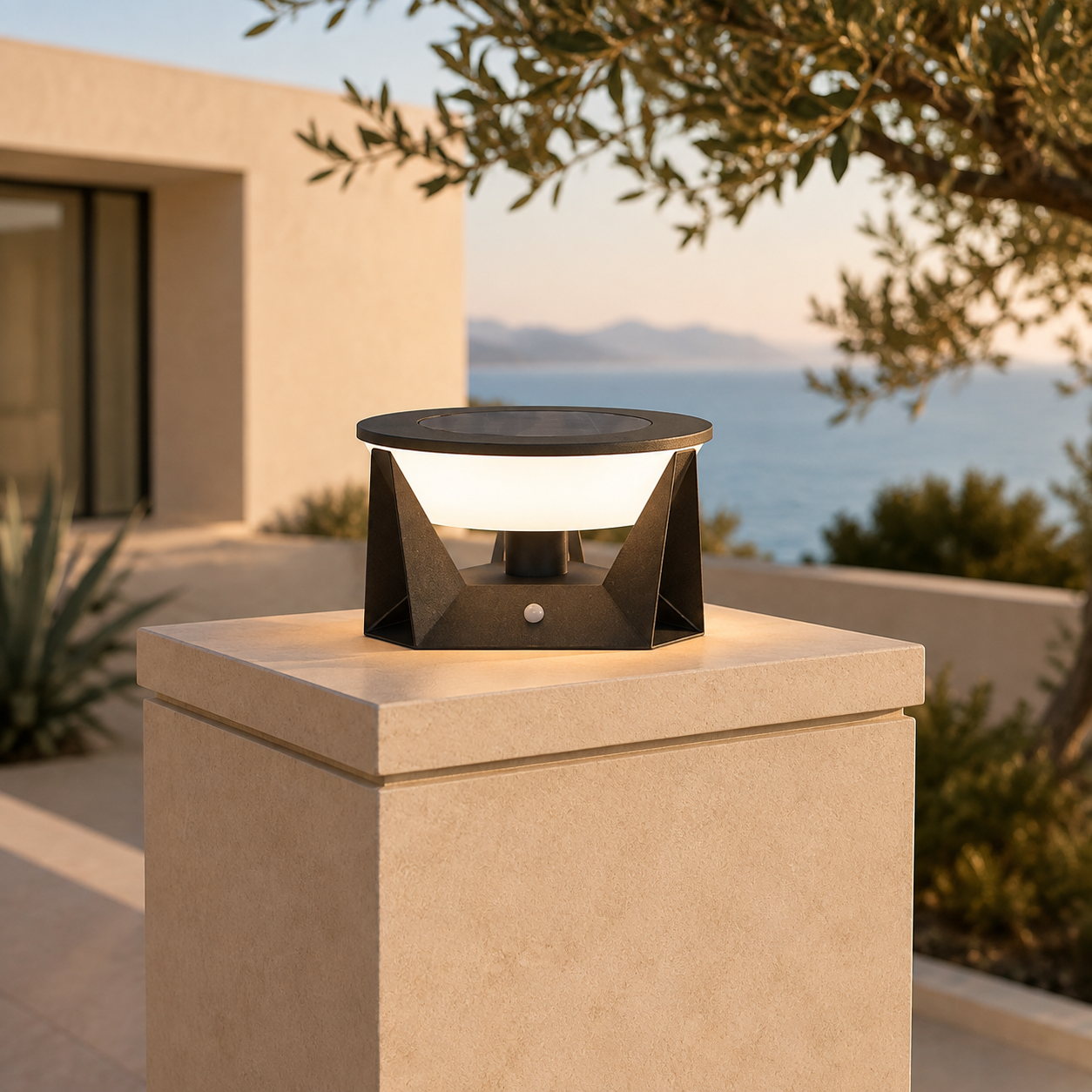 RIRZ ECLIPSE | Modern Solar Outdoor Post Light