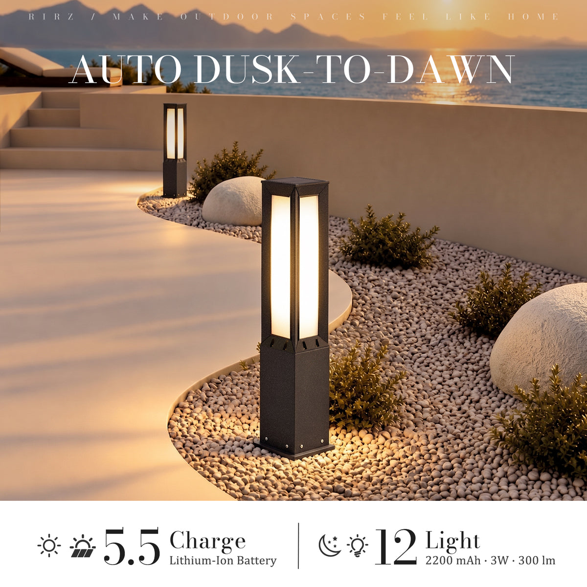 RIRZ LINEA | Modern Solar Pathway Light