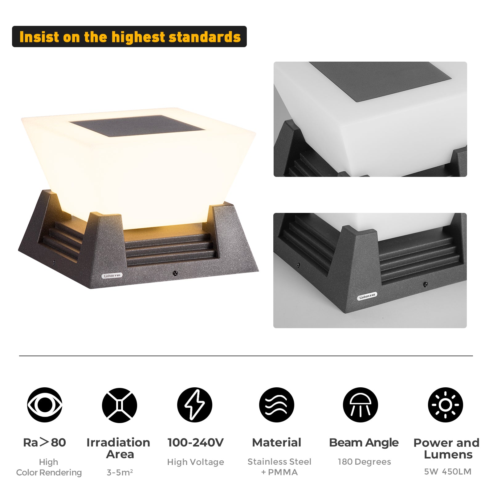 RIRZ NOVA | Modern Solar Post Light