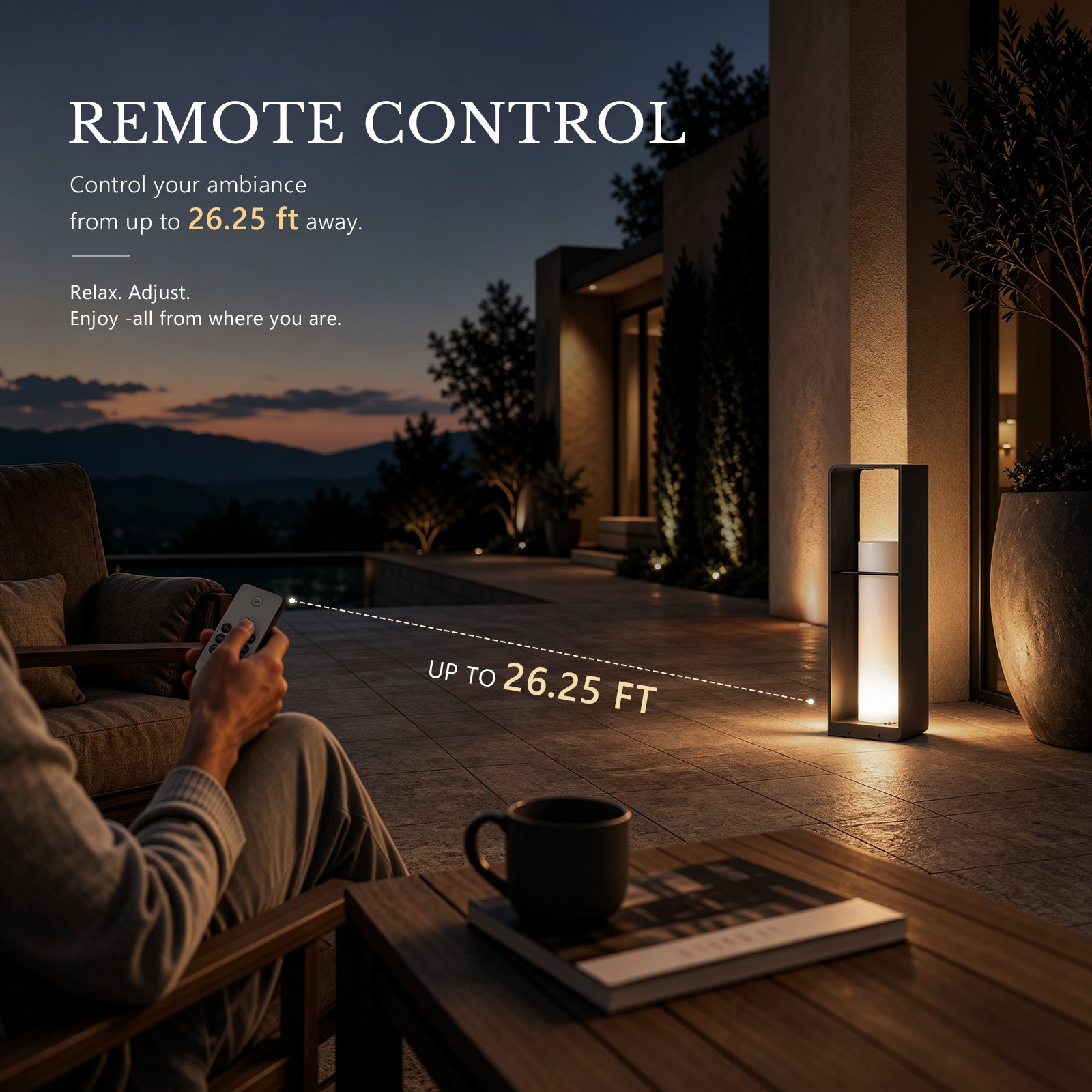 RIRZ AXIS | Modern Solar Outdoor Floor Lamp