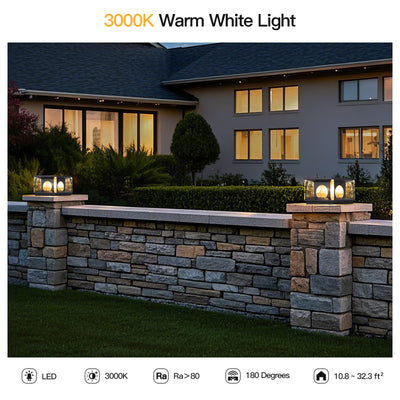RIRZ LUCENT | Modern Solar Glass Post Light