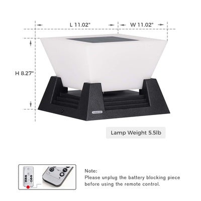 RIRZ NOVA | Modern Solar Post Light