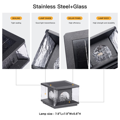 RIRZ LUCENT | Modern Solar Glass Post Light