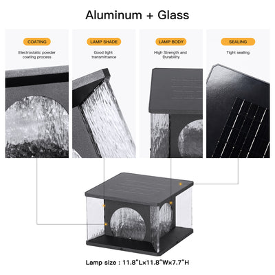 RIRZ LUCENT | Modern Solar Glass Post Light