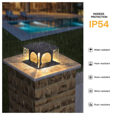 RIRZ LUCENT | Modern Solar Glass Post Light