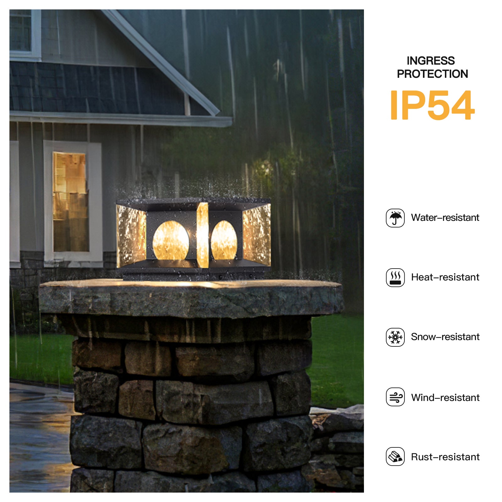 RIRZ LUCENT | Modern Solar Glass Post Light