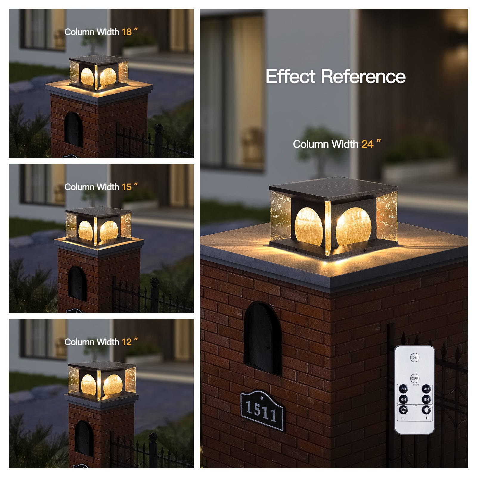 RIRZ LUCENT | Modern Solar Glass Post Light