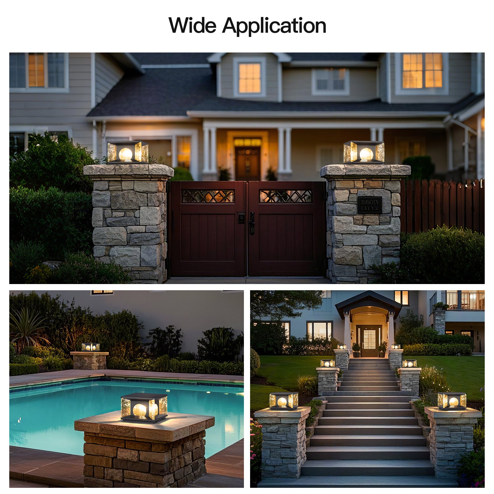 RIRZ LUCENT | Modern Solar Glass Post Light