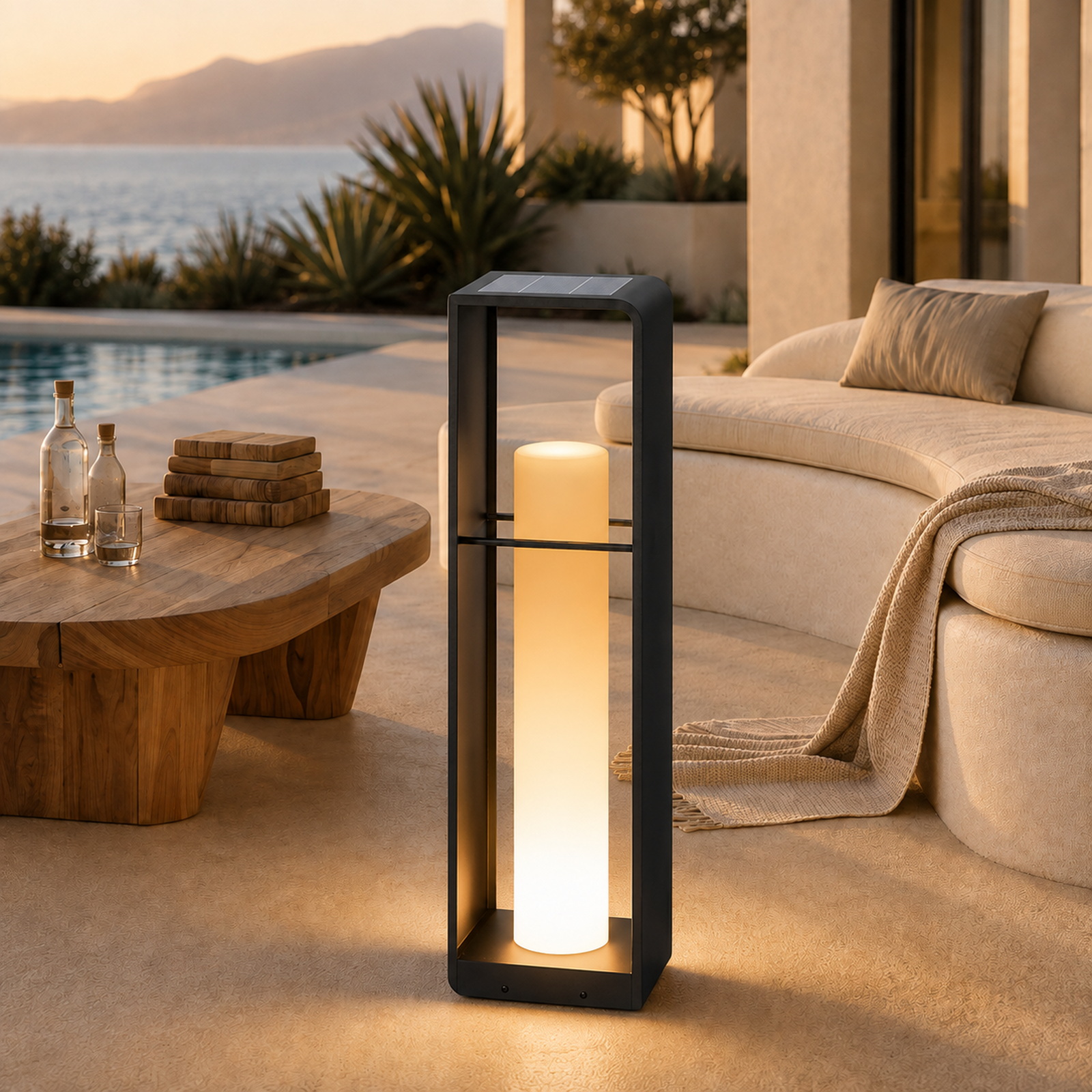 RIRZ AXIS | Modern Solar Outdoor Floor Lamp