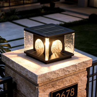 RIRZ LUCENT | Modern Solar Glass Post Light
