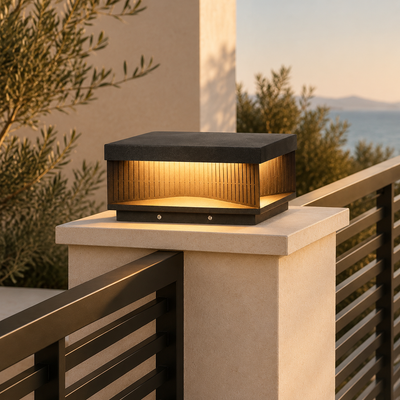RIRZ RIBBED | Modern Wired Outdoor Post Light