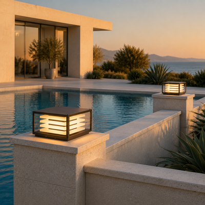 RIRZ STRATA | Modern Solar Outdoor Post Light