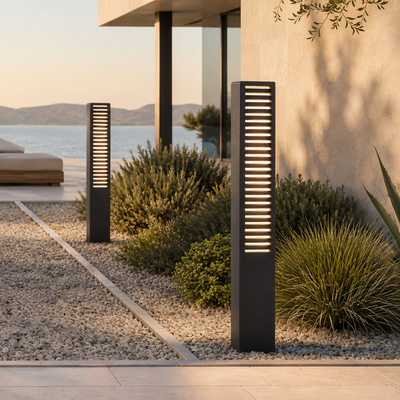 RIRZ BEACON | 27.6" Modern Wired Outdoor Bollard Light