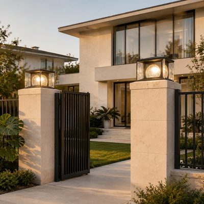 RIRZ LUCENT | Modern Solar Glass Post Light