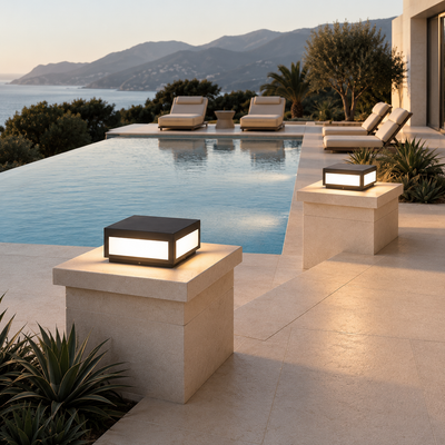 RIRZ CUBE | Modern Wired Outdoor Post Light