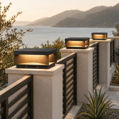 RIRZ RIBBED | Modern Wired Outdoor Post Light