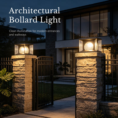 RIRZ LUCENT | Modern Solar Glass Post Light
