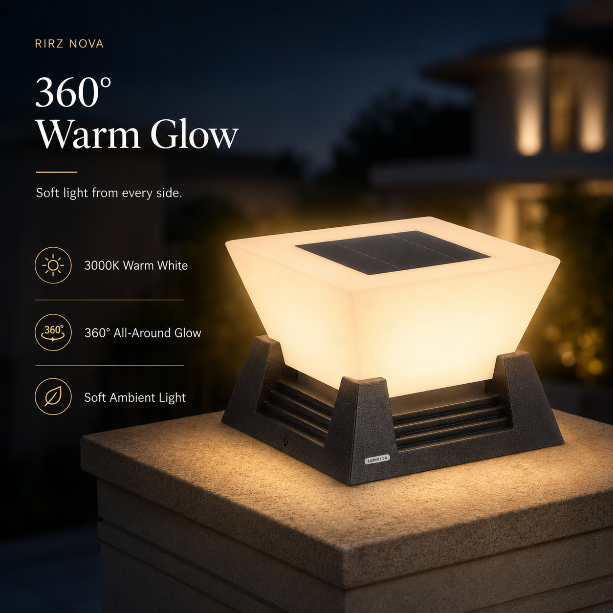 RIRZ NOVA | Modern Solar Post Light