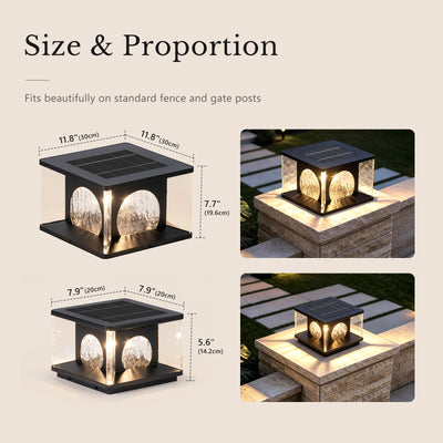 RIRZ LUCENT | Modern Solar Glass Post Light