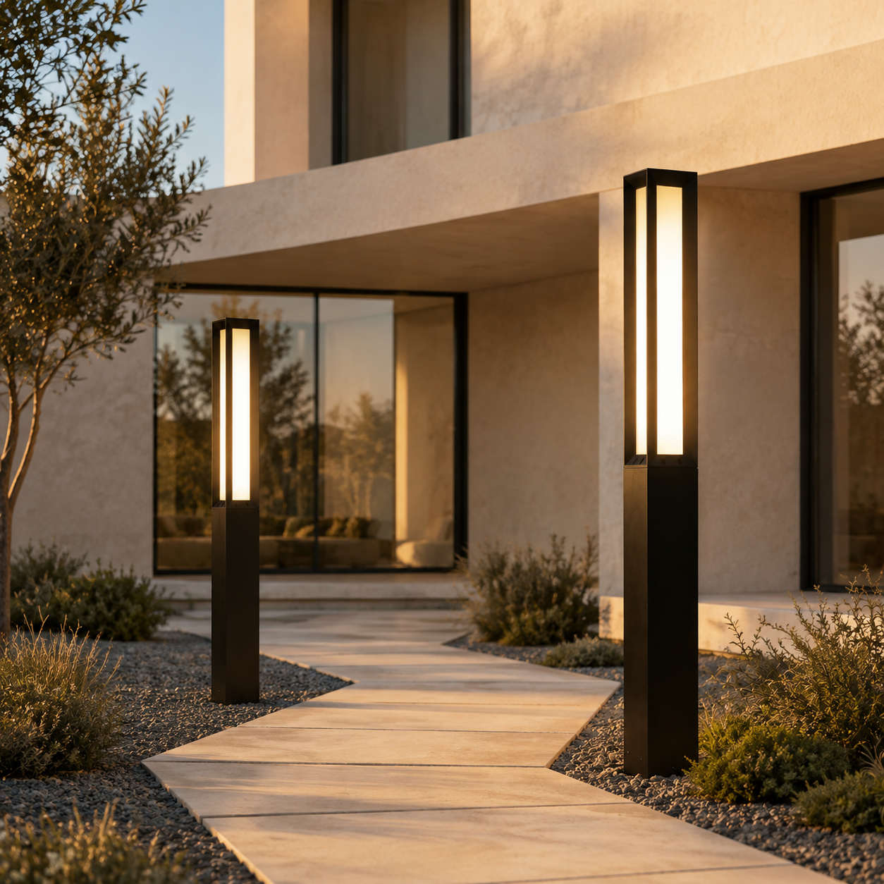 RIRZ PILLAR | Modern Wried Path Light