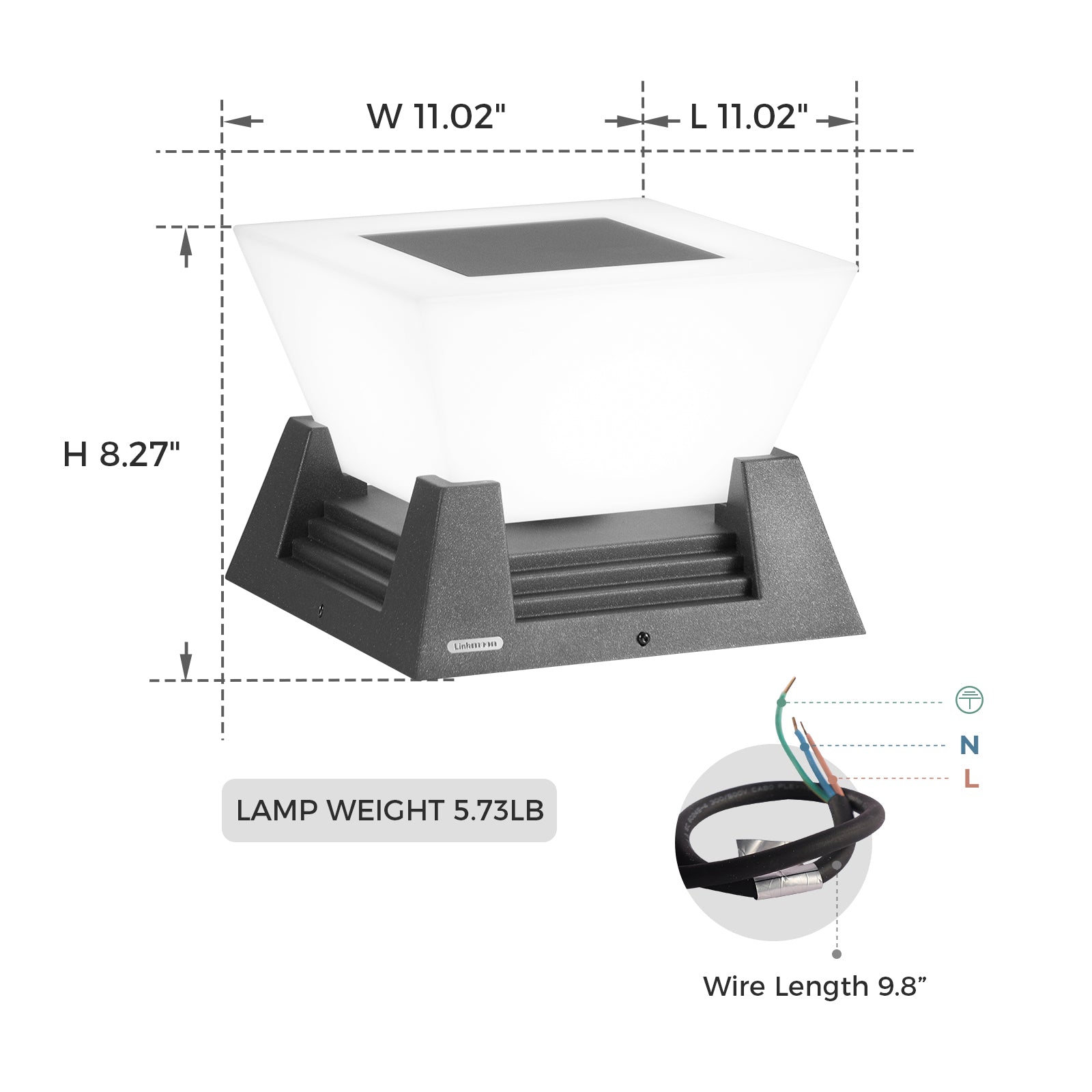 RIRZ NOVA | Modern Solar Post Light
