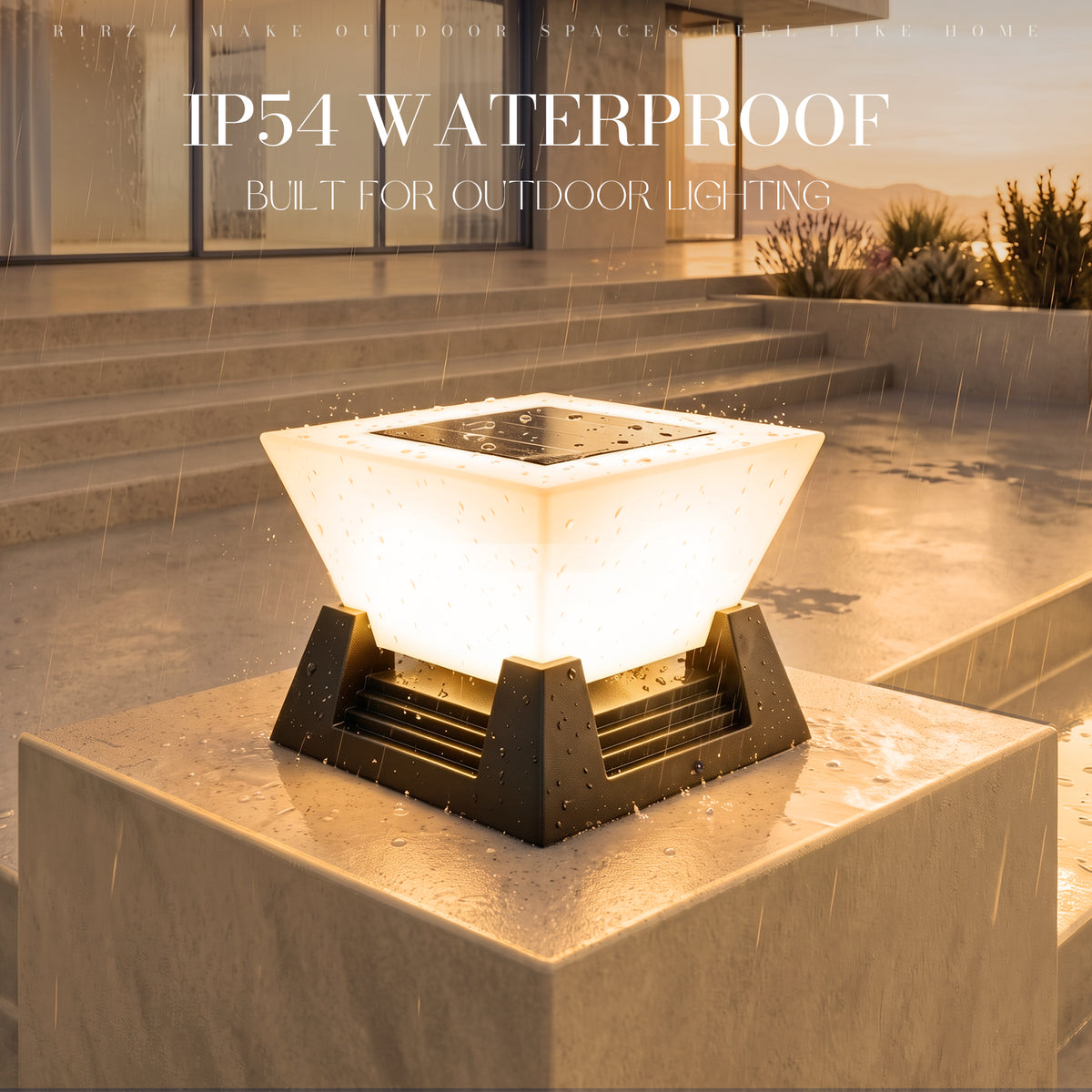 RIRZ NOVA | Modern Solar Post Light