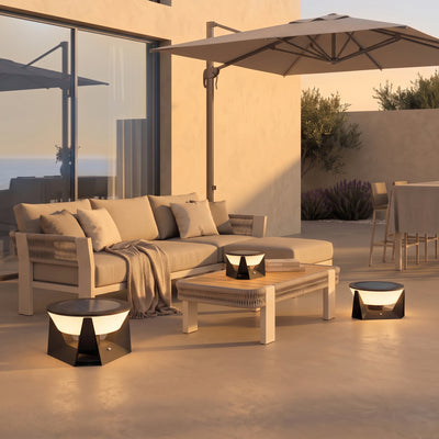 RIRZ COVE | Modern Solar Outdoor Floor Lamp