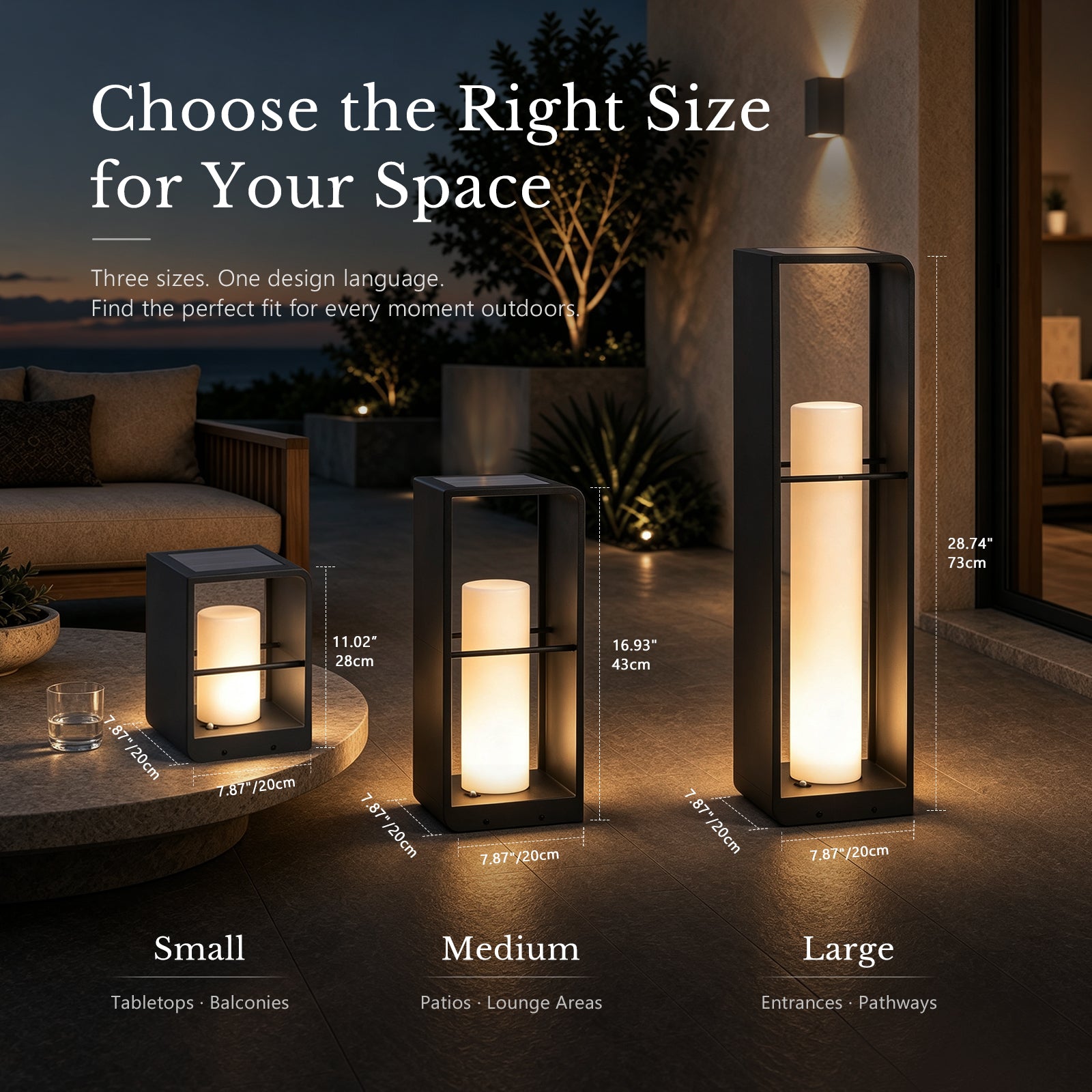 RIRZ AXIS | Modern Solar Outdoor Floor Lamp