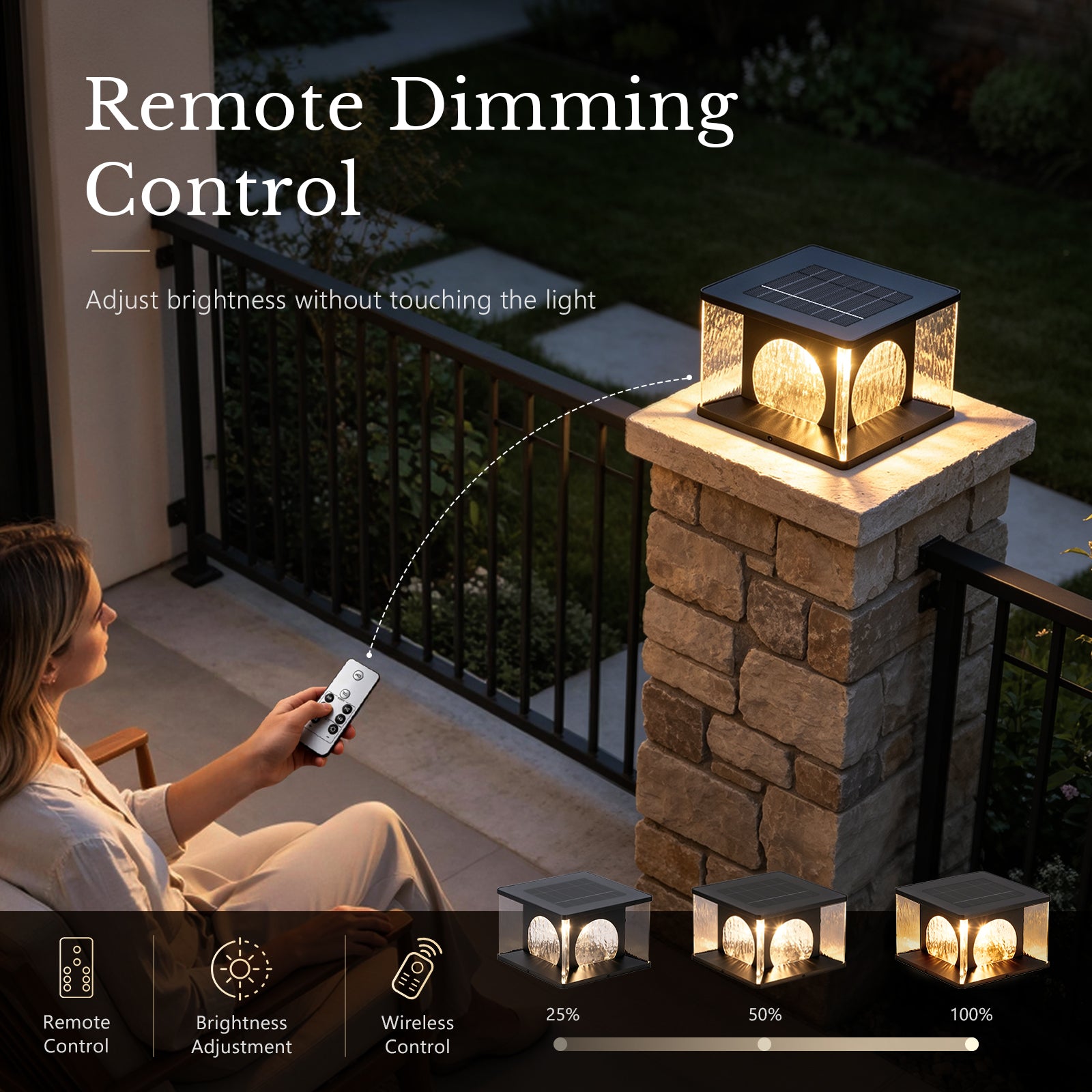 RIRZ LUCENT | Modern Solar Glass Post Light