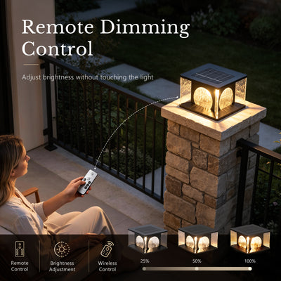 RIRZ LUCENT | Modern Solar Glass Post Light