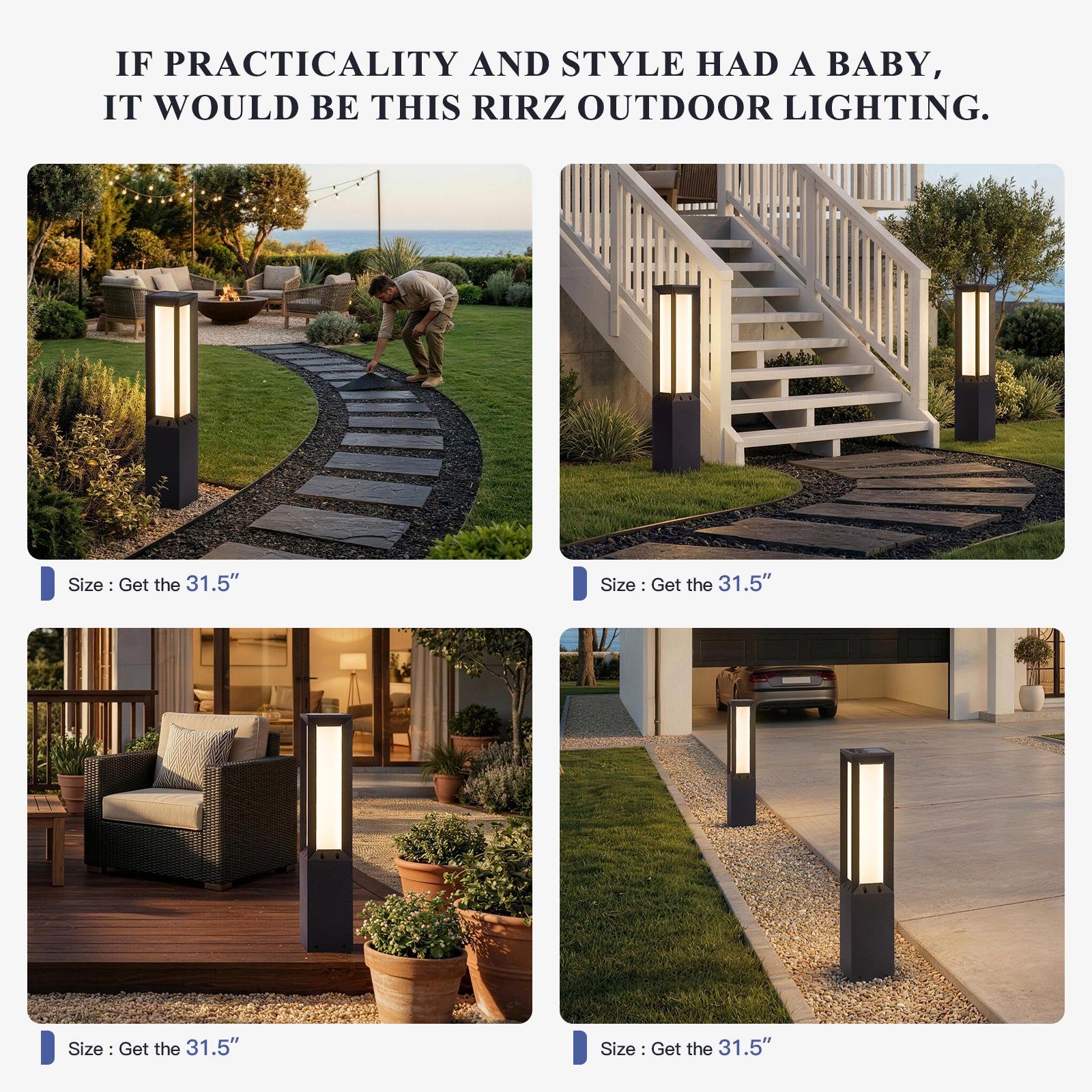 RIRZ LINEA | Modern Solar Pathway Light
