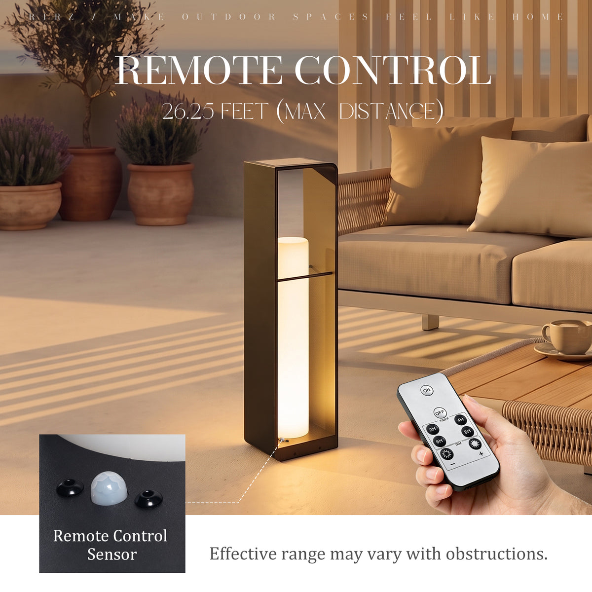 RIRZ AXIS | Modern Solar Outdoor Floor Lamp