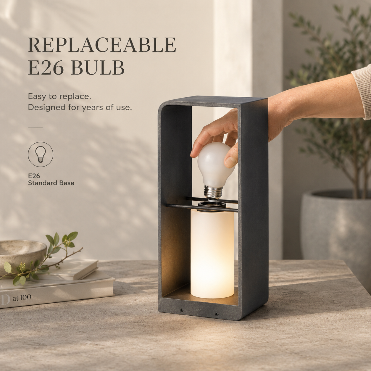 RIRZ AXIS | Modern Solar Outdoor Floor Lamp