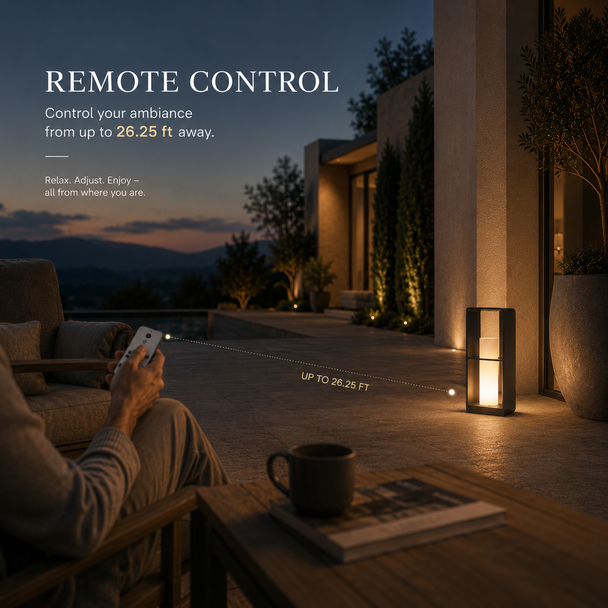 RIRZ AXIS | Modern Solar Outdoor Floor Lamp