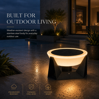 RIRZ HALO | Modern Solar Outdoor Lamp