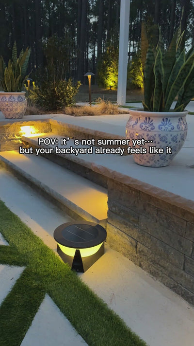 RIRZ COVE | Modern Solar Outdoor Floor Lamp