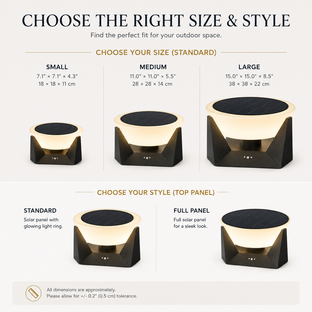 RIRZ HALO | Modern Solar Outdoor Lamp