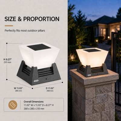 RIRZ NOVA | Modern Solar Post Light